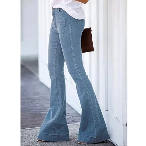NWT JEANS: CUTEST BELL BOTTOMS 🌸 ☮️ - Picture 2 of 2